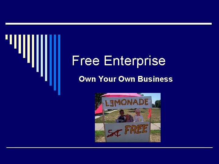 Free Enterprise Own Your Own Business 