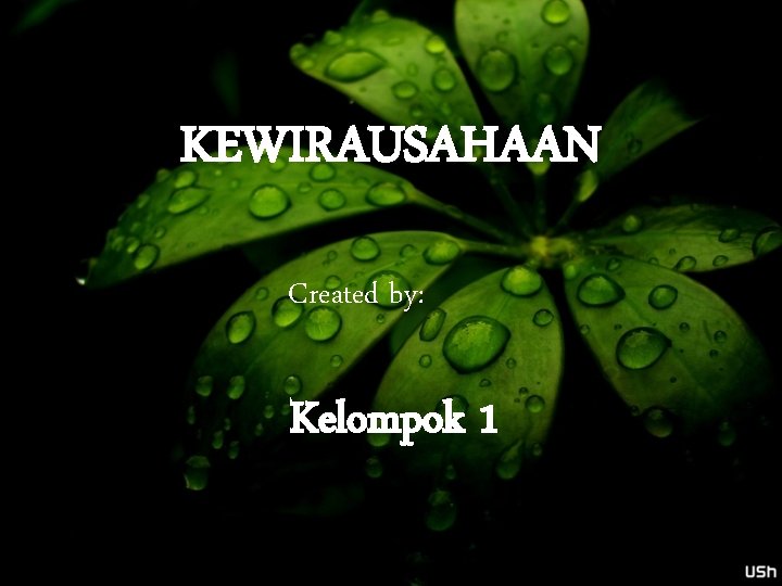 KEWIRAUSAHAAN Created by: Kelompok 1 