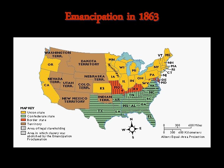 Emancipation in 1863 