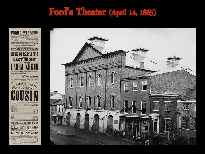 Ford’s Theater (April 14, 1865) 