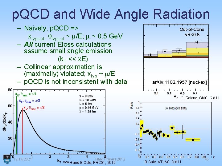 p. QCD and Wide Angle Radiation – Naively, p. QCD => xtypical, qtypical ~