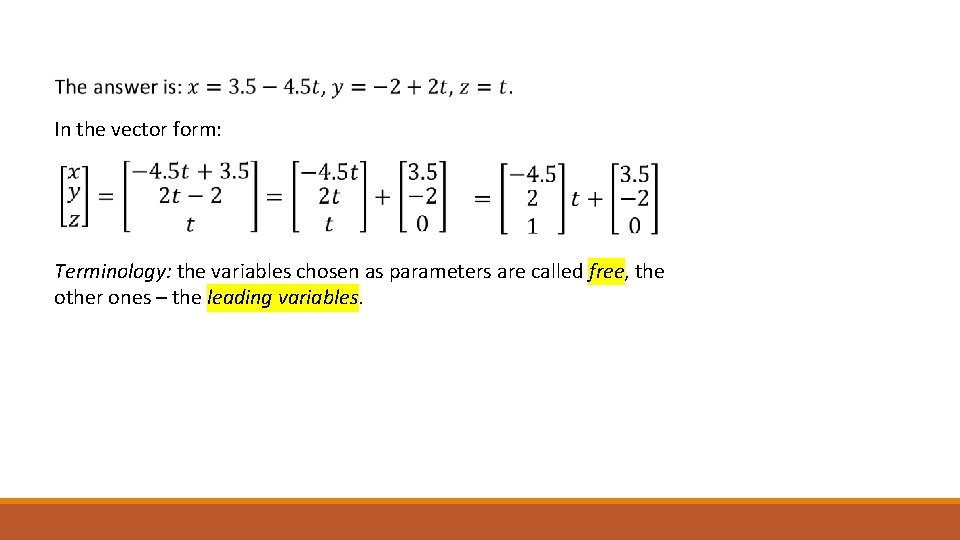 Lecture 3 REDUCED ROW ECHELON FORM SOLUTION SETS