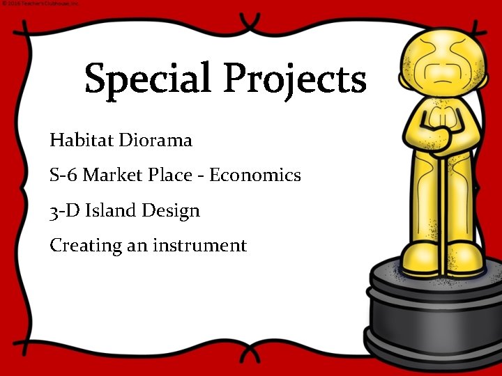 Special Projects Habitat Diorama S-6 Market Place - Economics 3 -D Island Design Creating