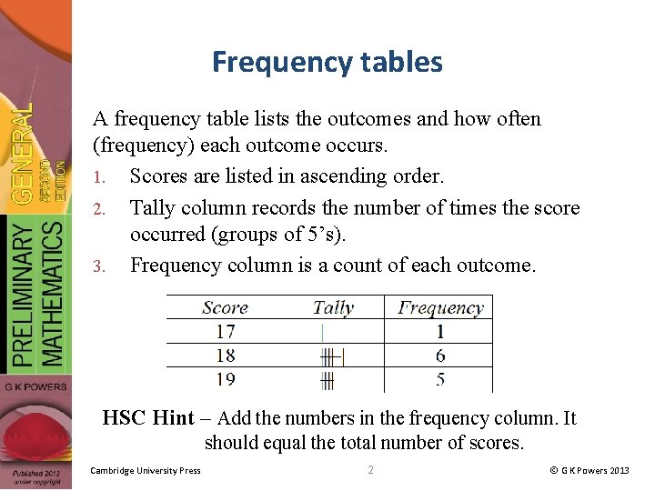 Study guide 7 Displaying and interpreting single data