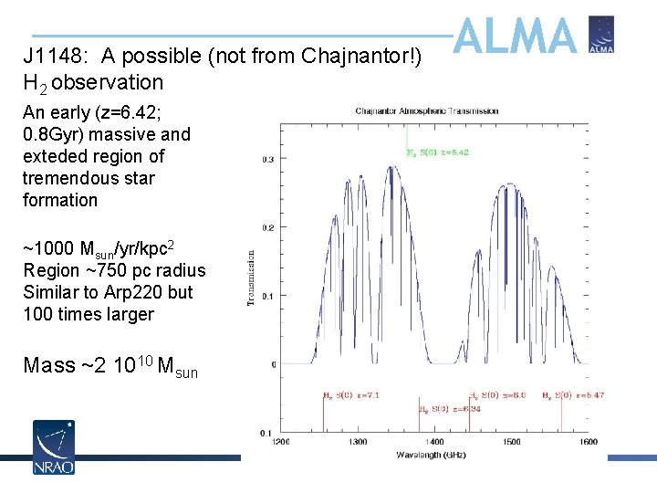 J 1148: A possible (not from Chajnantor!) H 2 observation An early (z=6. 42;