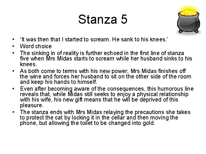 Stanza 5 • ‘It was then that I started to scream. He sank to