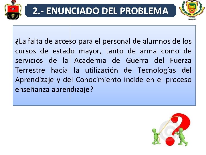 2. - ENUNCIADO DEL PROBLEMA ¿La falta de acceso para el personal de alumnos