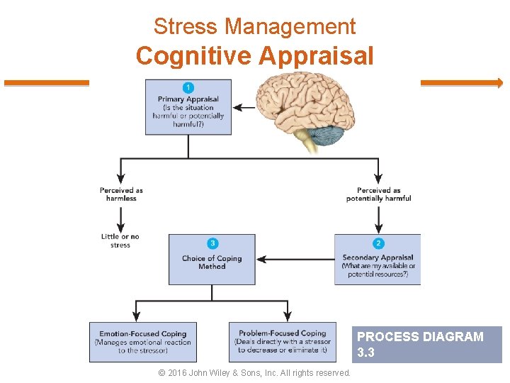 Stress Management Cognitive Appraisal PROCESS DIAGRAM 3. 3 © 2016 John Wiley & Sons,