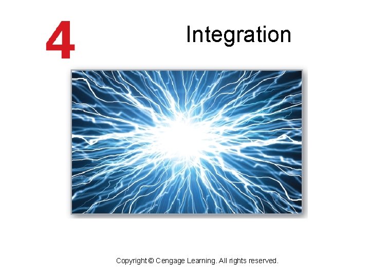 Integration Copyright © Cengage Learning. All rights reserved. 