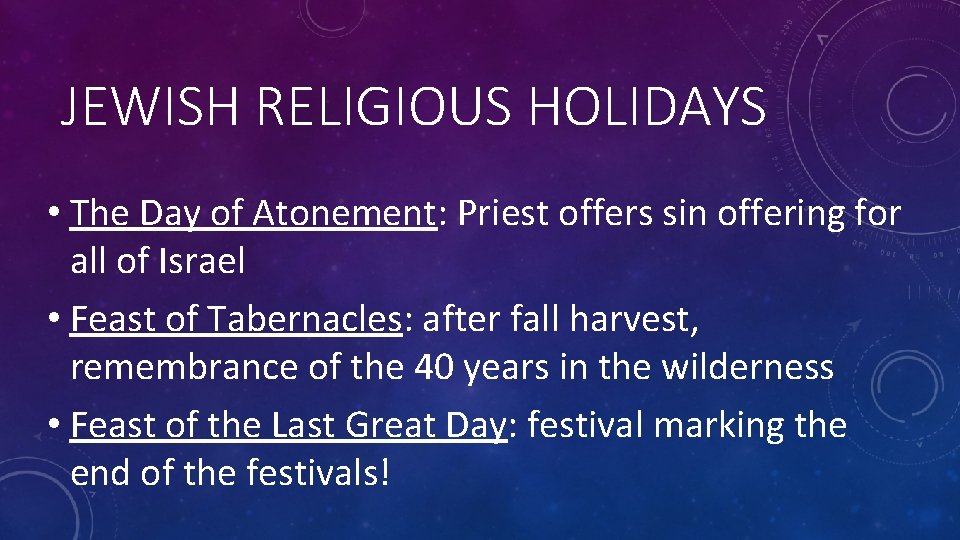 JEWISH RELIGIOUS HOLIDAYS • The Day of Atonement: Priest offers sin offering for all