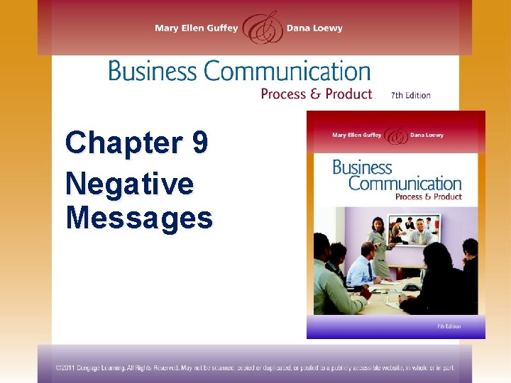 Chapter 9 Negative Messages 