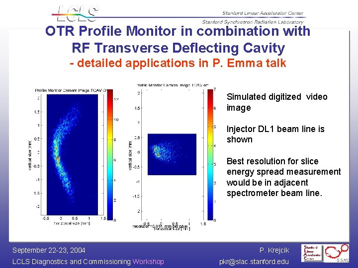 OTR Profile Monitor in combination with RF Transverse Deflecting Cavity - detailed applications in