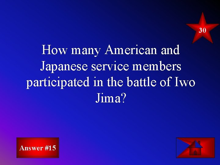 30 How many American and Japanese service members participated in the battle of Iwo