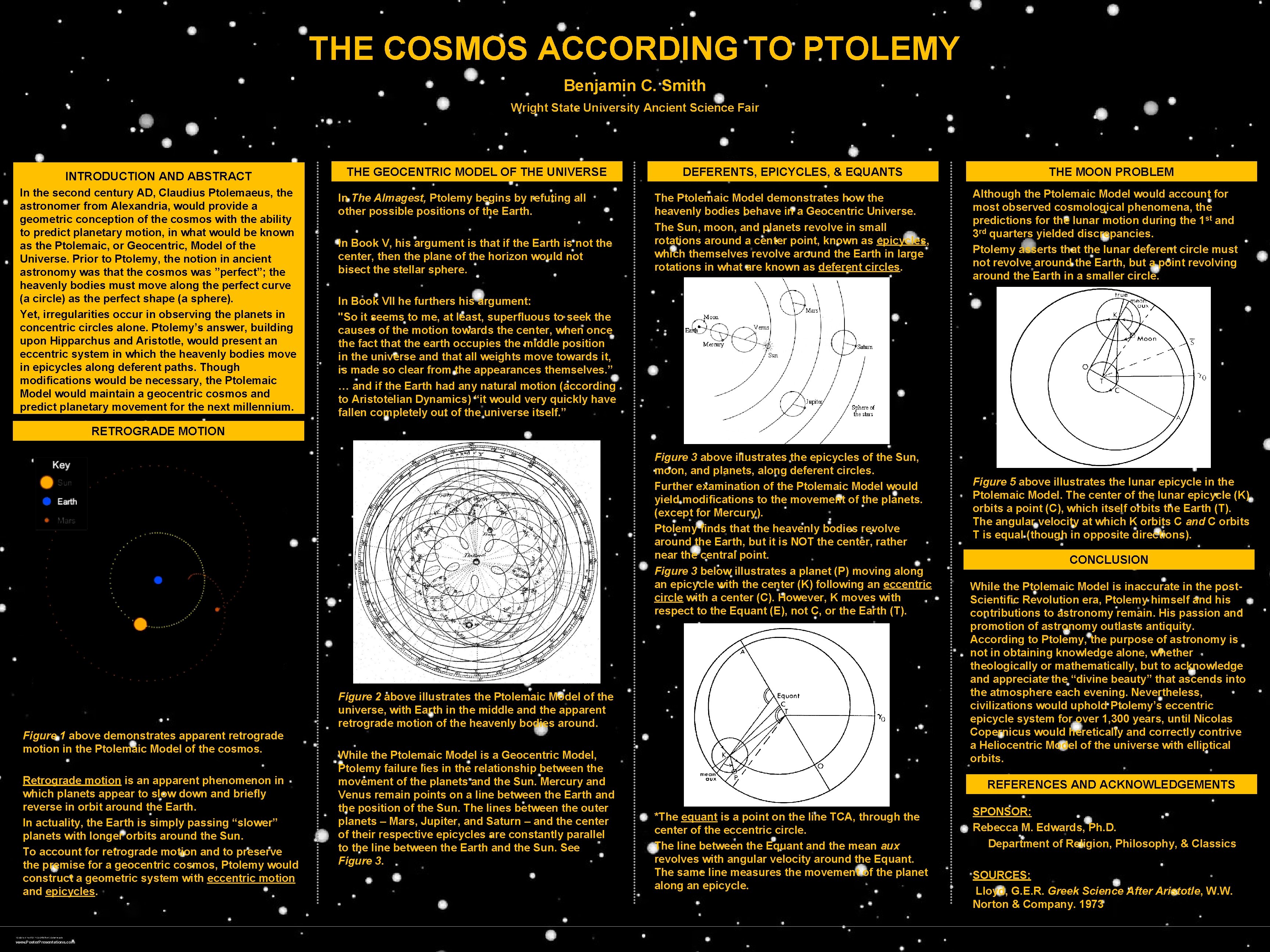 THE COSMOS ACCORDING TO PTOLEMY Benjamin C Smith