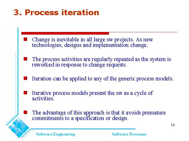 3. Process iteration Change is inevitable in all large sw projects. As new technologies, 3. Process iteration Change is inevitable in all large sw projects. As new technologies,