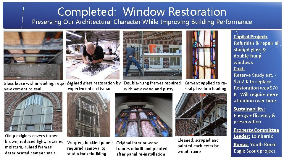 Completed: Window Restoration Preserving Our Architectural Character While Improving Building Performance Stained glass restoration