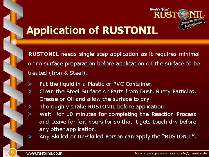 RUSTONIL Setting New Standards for Anti Corrosive Manufactured