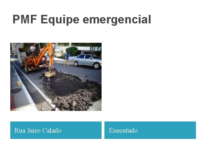 PMF Equipe emergencial Rua Jairo Calado Executado 