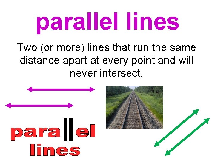 line A straight path that extends in both
