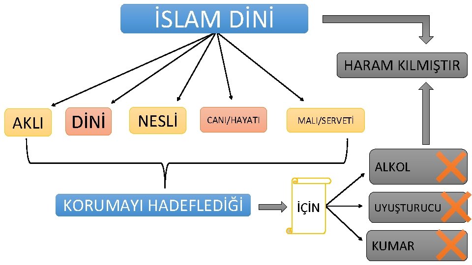 İSLAM DİNİ HARAM KILMIŞTIR AKLI DİNİ NESLİ CANI/HAYATI MALI/SERVETİ ALKOL KORUMAYI HADEFLEDİĞİ İÇİN UYUŞTURUCU