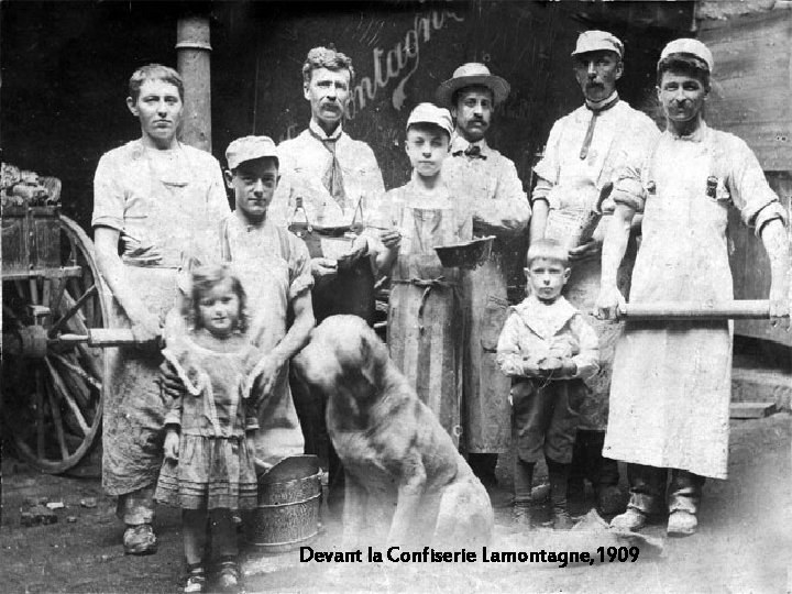 Devant la Confiserie Lamontagne, 1909 