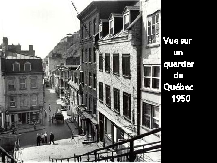 Vue sur un quartier de Québec 1950 