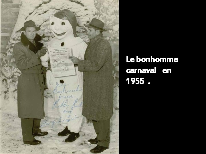 Le bonhomme carnaval en 1955. 