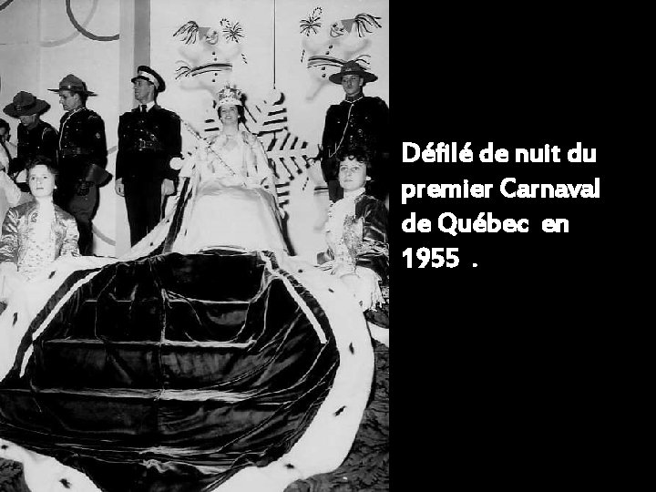 Défilé de nuit du premier Carnaval de Québec en 1955. 