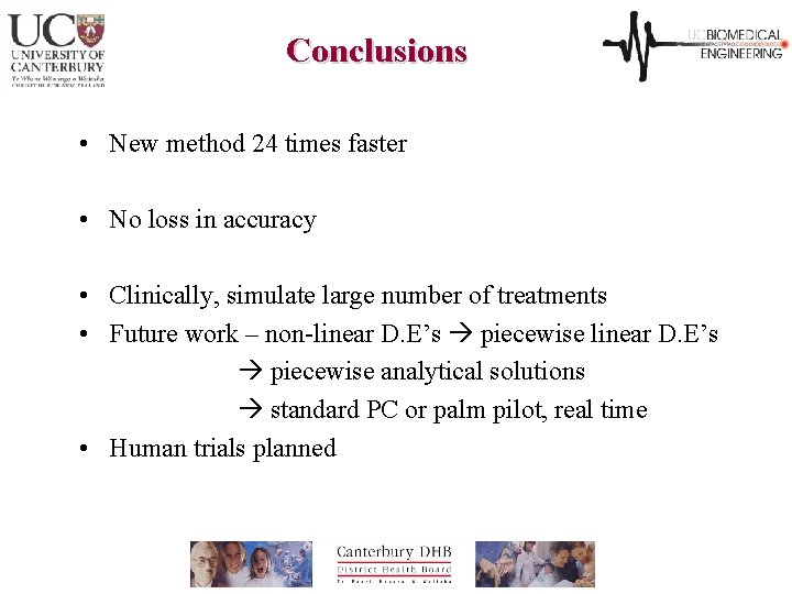 Conclusions • New method 24 times faster • No loss in accuracy • Clinically,