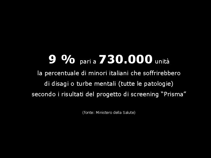 9% pari a 730. 000 unità la percentuale di minori italiani che soffrirebbero di