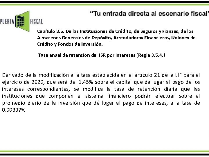 Capítulo 3. 5. De las Instituciones de Crédito, de Seguros y Fianzas, de los