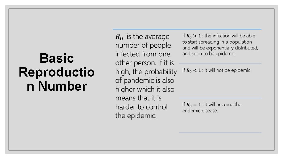 Basic Reproductio n Number 