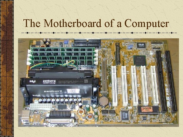 The Motherboard of a Computer 