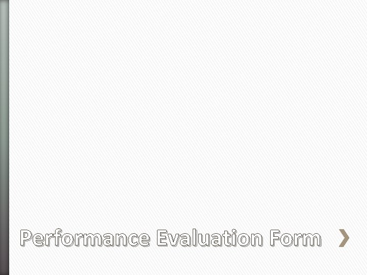 Performance Evaluation Form 