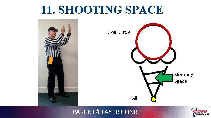 11. SHOOTING SPACE Goal Circle Shooting Space Ball PARENT/PLAYER CLINIC 