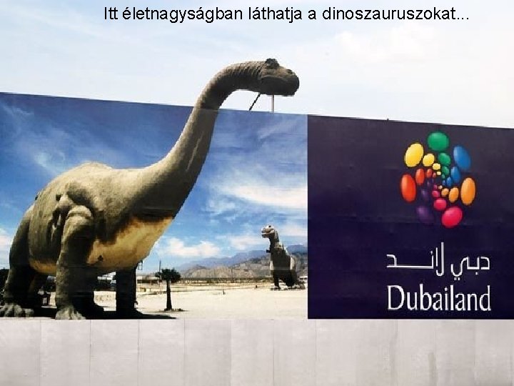 Itt életnagyságban láthatja a dinoszauruszokat. . . 