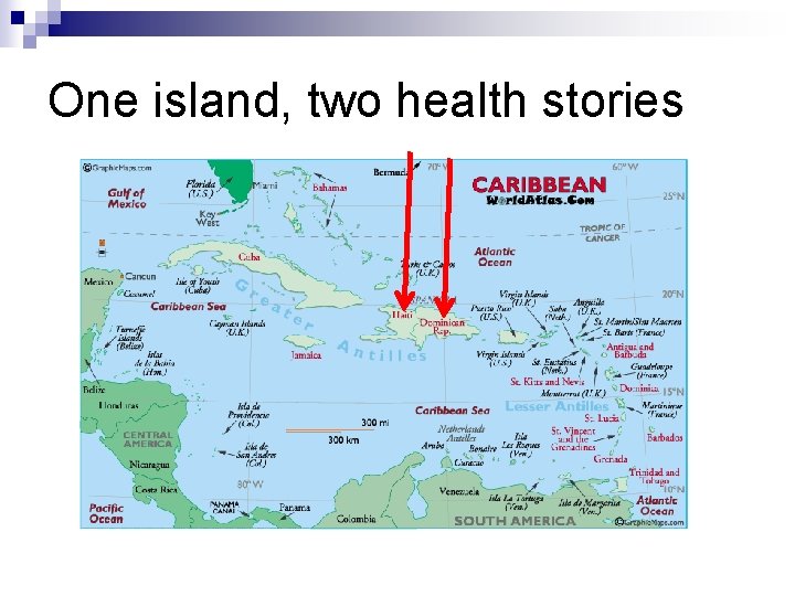 One island, two health stories 