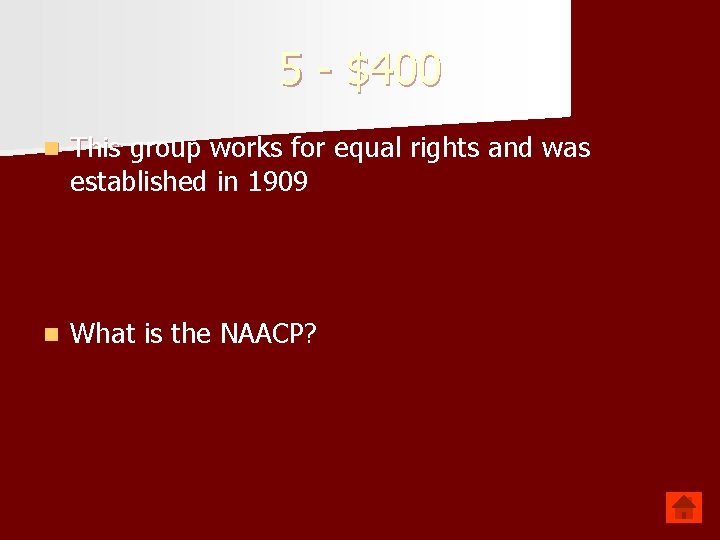 5 - $400 n This group works for equal rights and was established in