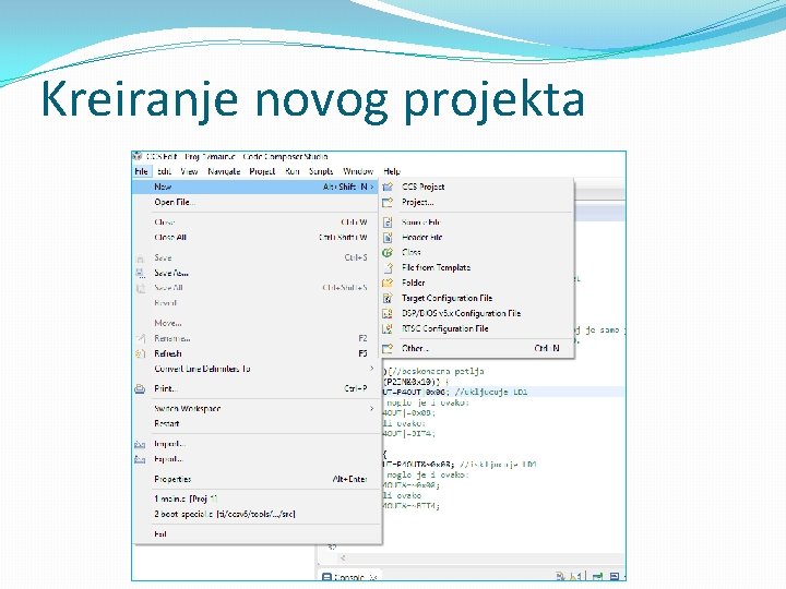 Kreiranje novog projekta 