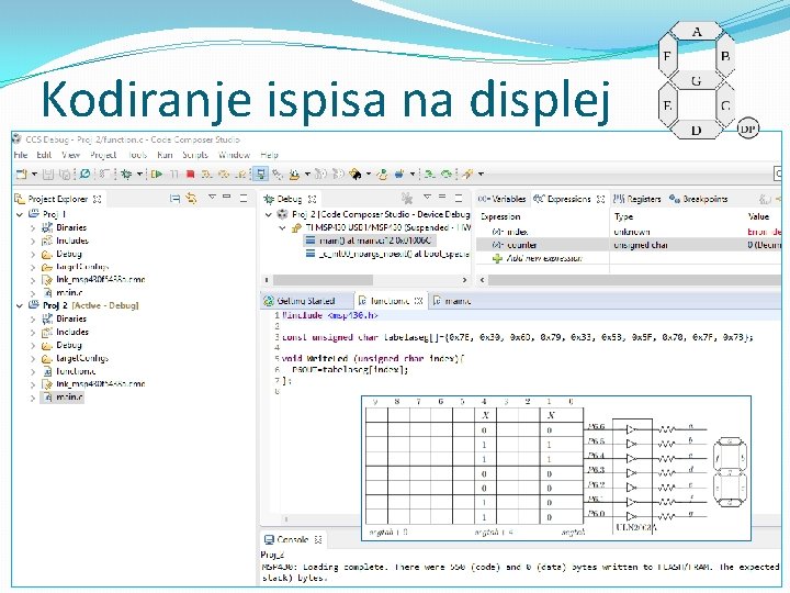 Kodiranje ispisa na displej 