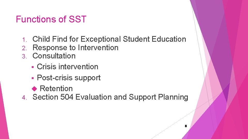 Functions of SST Child Find for Exceptional Student Education Response to Intervention Consultation Crisis