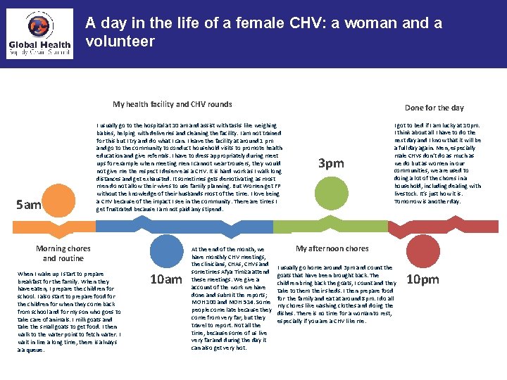 A day in the life of a female CHV: a woman and a volunteer