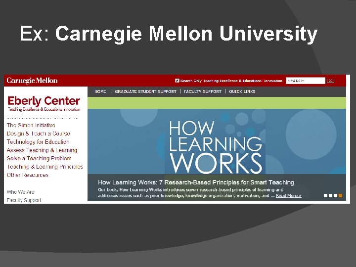 Ex: Carnegie Mellon University 