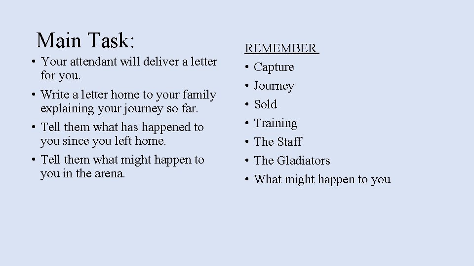Written Letter Task Home School Task LO To write a letter