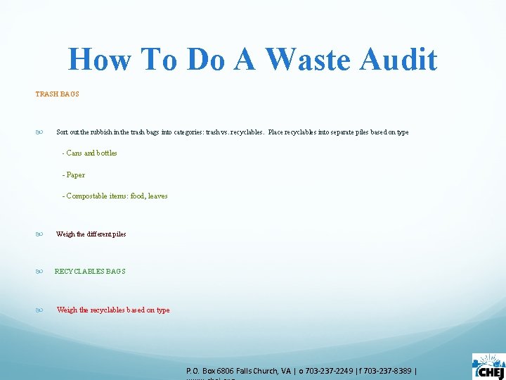 How To Do A Waste Audit TRASH BAGS Sort out the rubbish in the How To Do A Waste Audit TRASH BAGS Sort out the rubbish in the