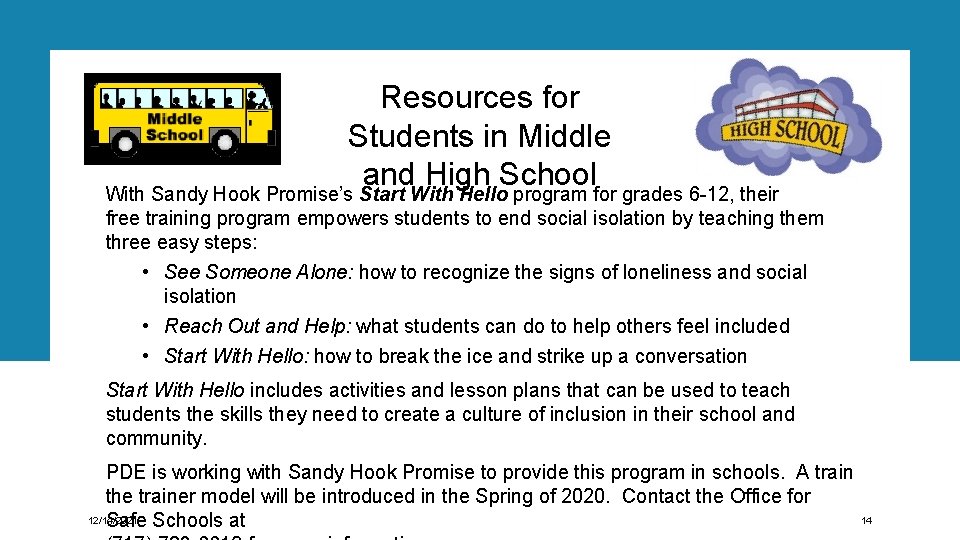 Resources for Students in Middle and High School With Sandy Hook Promise’s Start With