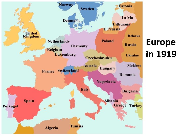 Europe in 1919 