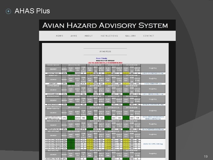 ⦿ AHAS Plus 19 ⦿ AHAS Plus 19