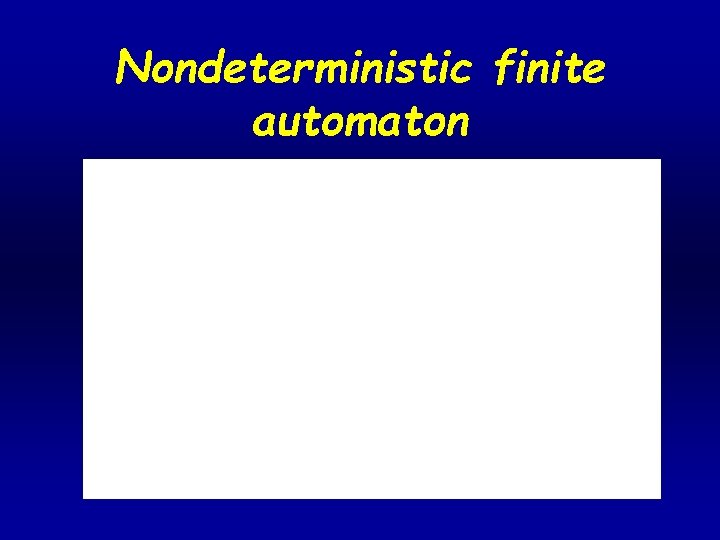 Nondeterministic finite automaton 