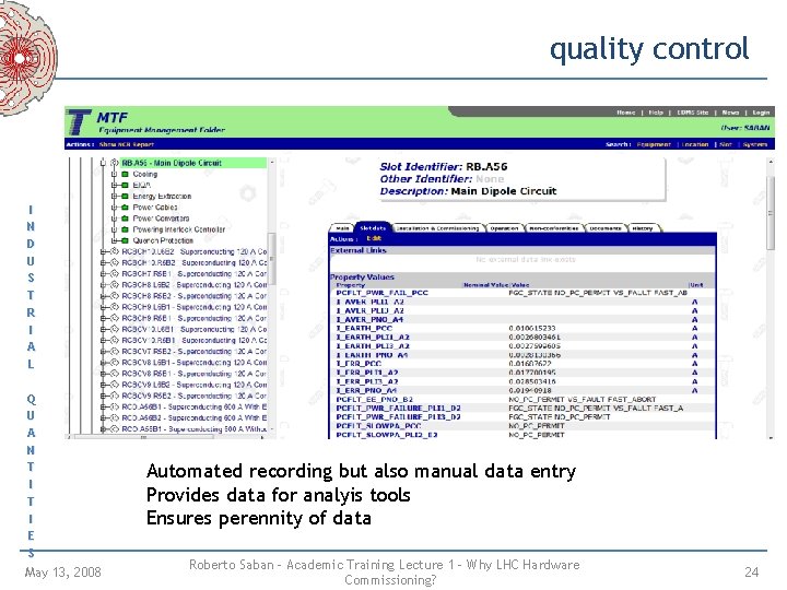 quality control I N D U S T R I A L Q U quality control I N D U S T R I A L Q U
